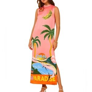 Pink vacation maxi dress